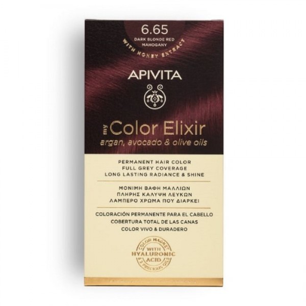 Apivita My Color Elixir Kit Βαφή Μαλλιών No 6.65 Έντονο Κόκκινο
